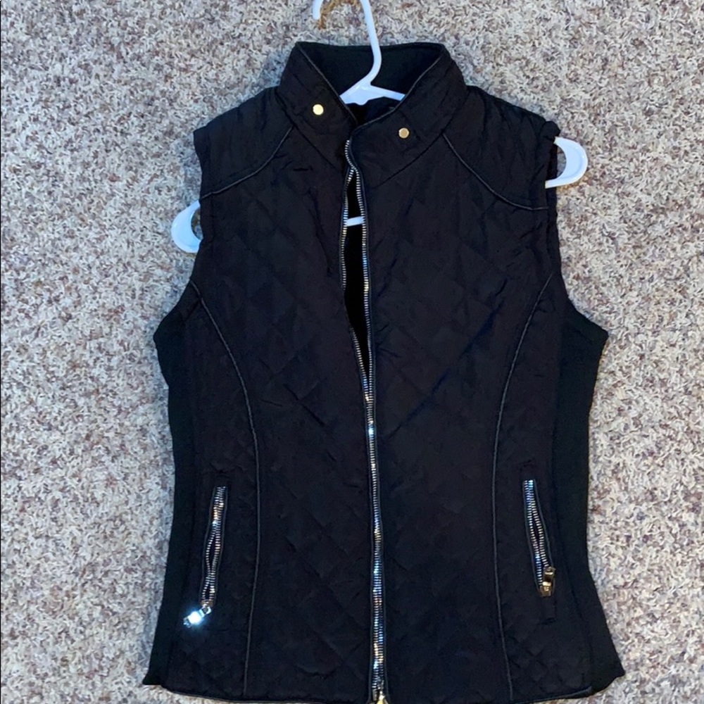 Faux fur Lined Black Vest